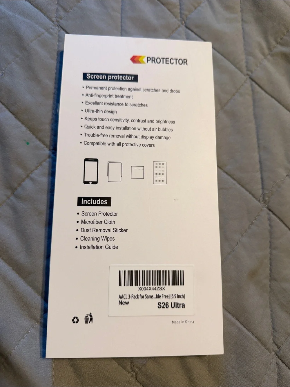AACL 3 Pack Samsung Galaxy S26 Ultra Screen Protector Tempered Glass